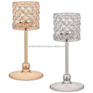 Grand bougeoir de pièce maîtresse fait main décoratif en cristal pour mariage et décoration de la maison - Product Image 5