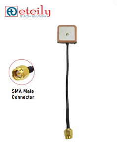 เสาอากาศแพทช์ GPS ที่ใช้งาน25*25พร้อมสายเคเบิล RG174 + ขั้วต่อ SMA ชาย ETEILY ผลิตในอินเดีย - Product Image 1
