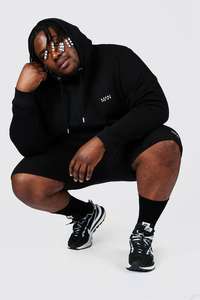 Survêtements d'été unisexe grande taille avec logo imprimé personnalisé pour hommes-Sweats à capuche et shorts - Product Image 3