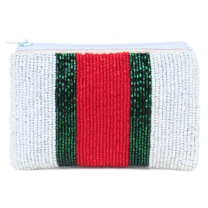 2022 Style classique dames soirée Satin perlé porte-monnaie portefeuille fermeture ouverte motif géométrique Ins élégance paillettes - Product Image 1