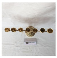 Nouveau Chandelier Classique Arabe à 7 Bras en Laiton Pur Poli et Gaufré Fait Main, Décoration d'Intérieur Écologique et Durable