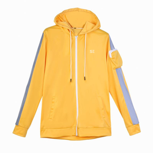 Kliou — survêtement de jogging pour hommes, ensemble 2 pièces en nylon à rayures réfléchissantes, fermeture éclair, étiquette privée personnalisée, nouveau design - Product Image 5