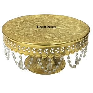 Soporte decorativo para tartas de diseño antiguo, alta calidad, venta al por mayor, elegante, recubierto de polvo blanco, soporte para tartas hecho a mano - Product Image 2