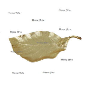 Plato de hoja pulida de oro de aluminio con plato de dátiles de postre de la mejor calidad para uso doméstico en hoteles y restaurantes - Product Image 1