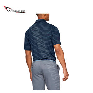 Venta al por mayor hombres Polo de manga corta de golf camiseta impresa Lisa slim fit ropa deportiva hombre Camiseta polo 100% algodón - Product Image 4