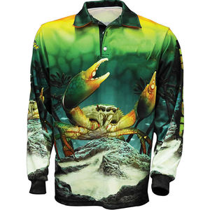 Chemise de pêche à manches longues pour hommes, vêtements de pêche poids-plume, personnalisé avec impression de camouflage - Product Image 3