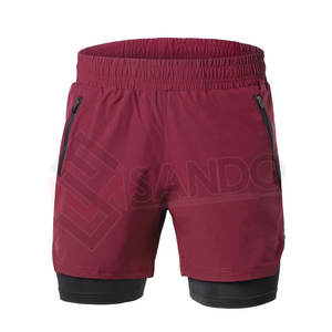 Pantalones cortos deportivos de algodón con logotipo personalizado para hombre, venta al por mayor, pantalones cortos elásticos antiarrugas para entrenamiento, estilo deportivo informal, diseño personalizado - Product Image 1
