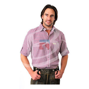 Chemise traditionnelle allemande, en coton, à carreaux, style écolier, oktoberkes, Lederhosen, haut-parleur - Product Image 4