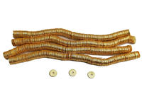 Entretoises plates en alliage de cuivre plaqué or brossé 4mm-14mm pour la fabrication de colliers, pendentifs et bracelets DIY, perles et apprêts de bijouterie Inde