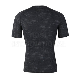 Camiseta de gimnasio con logotipo personalizado de alta calidad para hombre, camisetas deportivas de punto con patrón impreso, venta en línea - Product Image 4