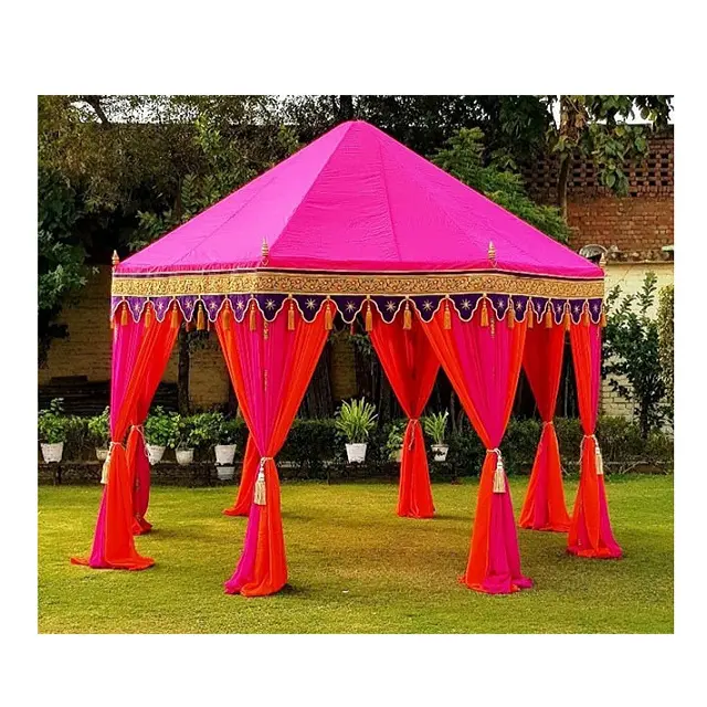 Wedding Sangeet Function Party Tent Decoration Indian Outdoor Wedding Ceremony Tents Wedding Colorful Marquees Tent Mandap