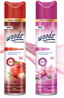 Désodorisant en spray écologique de 300 ml en bouteille avec différentes fragrances, marque turque FULL FRESH TANGO WOODS, certifié ISO 9001
