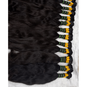 Venta al por mayor de la Virgen de Malasia pelo a granel barato pelo brasileño recto de la Virgen de Malasia Remy 10A grado de la armadura del pelo humano paquete - Product Image 6