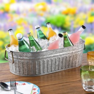 Large Capacity Galvanized Tool Caddy in Metal with Elegant Design Perfect for <b>Kitchen</b> <b>Utensil</b> <b>Storage</b> and Organization Solutions - Product Image 2