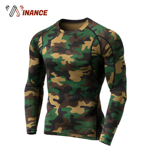 Custom Long Sleeve Camo Sublimated MMA <b>Rashguard</b> & Spandex Fabric Surfing Surfwear for Adults with Custom Logo - Product Image 5