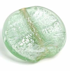 Silver Foil <b>Beads</b> & Mint Green Loose 25mm 35mm Glass Crystal Wall Hanging DIY Kit Accessory EXCEL EXPORTS SF-35-H 2-3mm Hole - Product Image 6