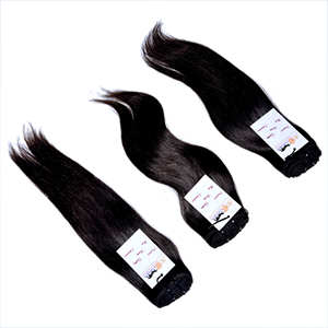 Muestra al por mayor de tejido de cabello humano indio crudo, precio de fábrica pelo de templo indio crudo, paquetes de cabello peruano virgen indio crudo - Product Image 4