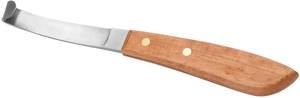 Cuchillo de Herrador de Acero Inoxidable con Mango de Madera Duradero de Primera Calidad para el Cuidado de Pezuñas de Caballos y Recorte de Ganado - Product Image 2