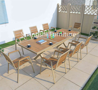 Table à manger de luxe style nordique, avec pieds en aluminium, 6/8 sièges, 8 places, Table et chaise extensibles, ensemble en bois