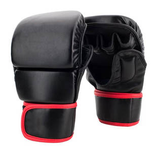 2021ที่มีคุณภาพสูงครึ่งนิ้วมวยถุงมือ Mma หนังเทียม - Product Image 6