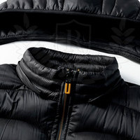 Chaqueta Acolchada con Capucha, Mangas Desmontables, Diseño a Cuadros, Cierre de Cremallera, Transpirable, Tallas Grandes, Personalizable, Resistente al Viento, Antibacteriana y con Protección UV