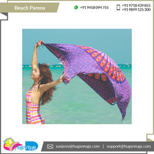 Producto de playa de alta calidad, diseño moderno de buena calidad, ropa de playa de tamaño personalizado, pareos de playa de 100% algodón para mujer. - Product Image 4