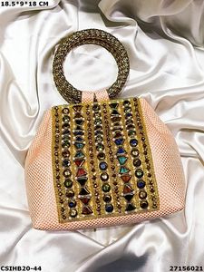 Bolsos de noche de boda decorados, bolsas de diseñador étnico, Fabricación en la India - Product Image 6