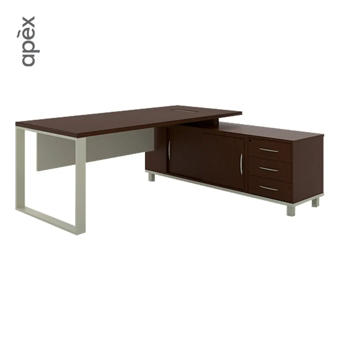 Table de bureau haut de gamme avec boîtier à rabat et système de verrouillage en aluminium, meubles de la série chaussettes