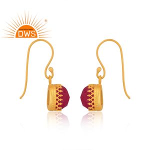 Boucles d'oreilles pendantes pour femmes, pierre précieuse de calcédoine rose naturelle, bijou à la mode, nouvelle création - Product Image 3
