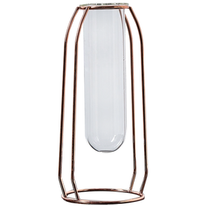 Florero de vidrio de hierro forjado nórdico, adornos para el hogar - Product Image 2