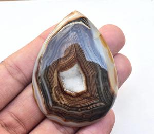 บอตสวานาอาเกต Geode Druzy เพชรพลอยสำหรับทำเครื่องประดับขายส่งที่ไม่ซ้ำกันโมราบอตสวานาหลวมอัญมณี Druzy - Product Image 1