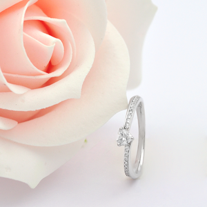 Romantic <b>Engagement</b> Wedding <b>Ring</b> 925 Sterling Silver Zircon <b>Unique</b> Design From Taiwan for Anniversary Gift - Product Image 1