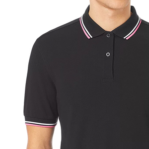 Camiseta Polo negra de diseño personalizado OEM, recién llegada, para hombres/niños, 100% algodón Pique, tela de alta calidad. - Product Image 6