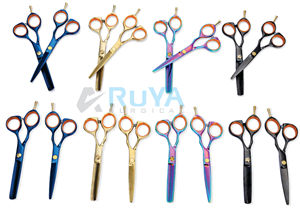 Tijeras de peluquería de arco iris, tijeras de corte de pelo J2 de acero inoxidable, 440c, 7 pulgadas, CE - Product Image 5