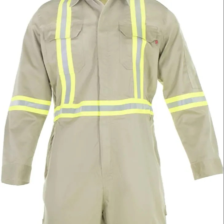 men Long Sleeve High Visibility Overall Workwear Coverall 88% C/12% N sspvt 05