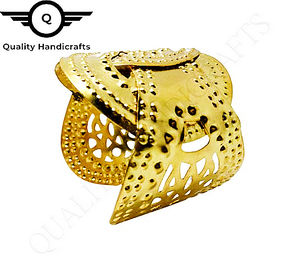 Wide 5 Inch Embossing Gold-Plated & Brass <b>Metal</b> Cuff <b>Bracelet</b> Manufacturer From India Gift for Woman Man Girl. - Product Image 3