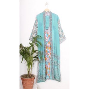 Hoa nhiệt lụa Kimono cho mùa xuân như món quà đính hôn Áo ngủ tắm Áo choàng tắm hoặc quà tặng giáng sinh - Product Image 2
