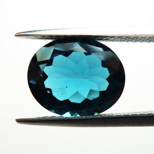 Topaze bleue de Londres en forme de coeur pierres précieuses en vrac taillées à facettes taille calibrée topaze fabrication de bijoux pierres de naissance en vrac de qualité supérieure OEM - Product Image 4