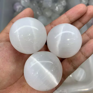 Selenite คริสตัลทรงกลมลูกบอลคริสตัลธรรมชาติบำบัดและตกแต่งพลอยแท้ภาพคริสตัลฮวงจุ้ย selenite ลูกคริสตัล - Product Image 4