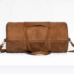 Bolsa de lona de piel auténtica Vintage grande Unisex, estilo de moda de caramelo ecológico para gimnasio deportivo, viaje nocturno, logotipo personalizado - Product Image 5