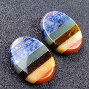 Best Wholesale Natural Quartz & Agate Worry Stone Seven Chakra Healing Gemstone Polished Thumb Crystal <b>Ball</b> Amethyst Opal Themes - Product Image 2