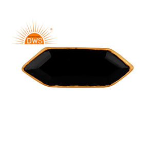 แหวนดีไซน์รูปทรงหกเหลี่ยมประดับพลอยออนิกซ์สีดำธรรมชาติ รุ่นล่าสุดปี 2026 สำหรับผู้ผลิตเครื่องประดับแฟชั่นแบบสั่งทำ - Product Image 1