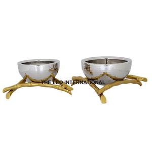 <b>Stainless</b> <b>Steel</b> and Aluminum Metal Round Shape Gold Plated <b>Bowl</b> Shinny Polish Highest Quality Decorative <b>Bowl</b> - Product Image 6