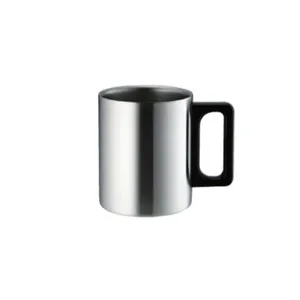 Stainless welding double wall mug plastic handle (10oz) made in Japan