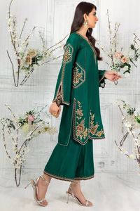 NEW---LATEST & TRENDY--EMBROIDERY SUR BELLE LONG KAMEEZ, PLAZO ROBE-pour Partie-PORTER et DE MARIAGE @ 2021 - Product Image 2