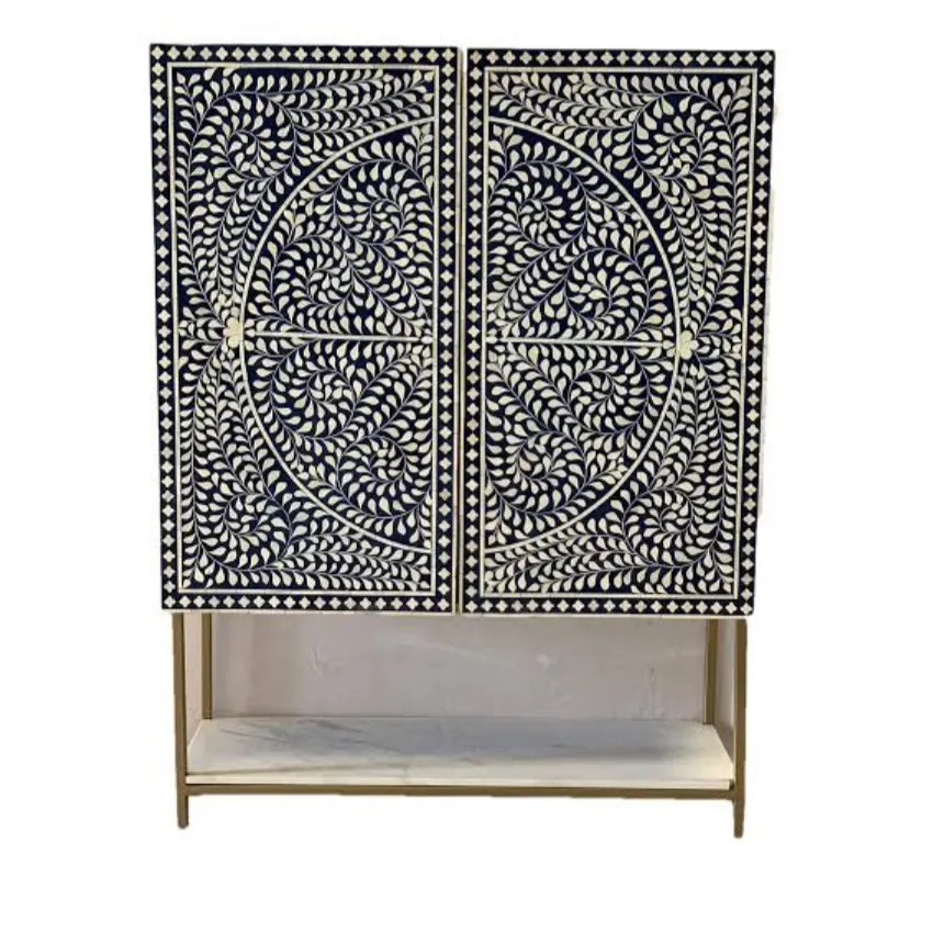 Bone Inlay Cabinet For Storage And Home Decoration