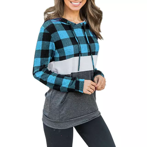 Sweat-shirt à capuche pull noir élégant pour dames à la mode tissage tricoté étiquette personnalisée anti-rides lavé grande taille - Product Image 6