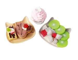 Plats à gâteau en céramique japonaise avec <span class=keywords><strong>visage</strong></span> de chat, bol à sauce pour sushi, assiette à apéritif, assiette à dessert, assiette à collation - Product Image 6