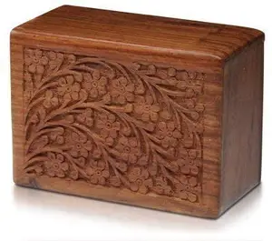 Tree of Life Rosewood Urns for Human Ashes