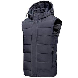 <b>Men's</b> Hooded Lightweight Water Resistant Windproof Packable Puffer Down <b>Vest</b> Padded Outerwear Quilted Waistcoat Jacket OEM - Product Image 2
